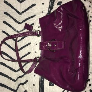 Purple coach purse
